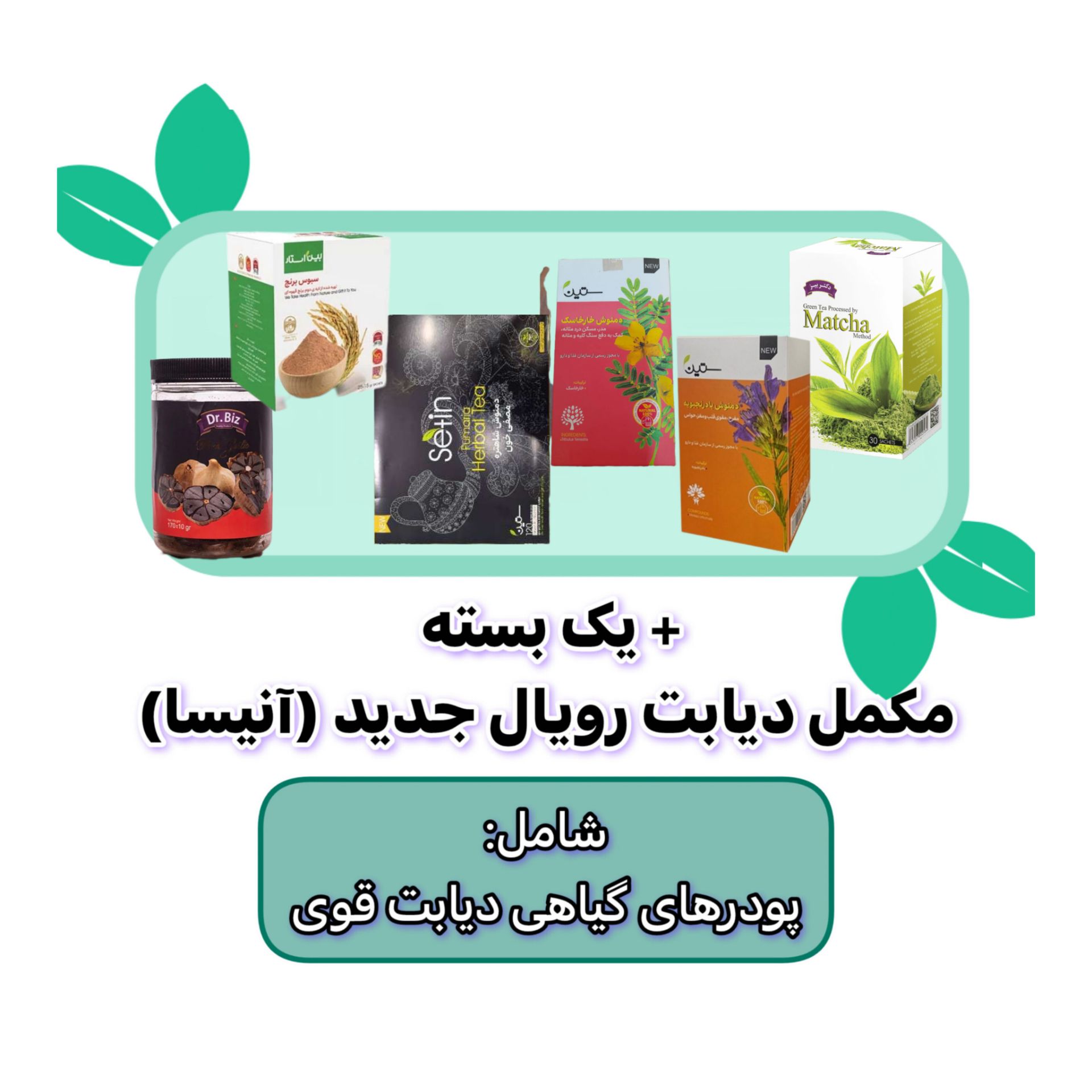 ترکیب مکمل گیاهی دیابت رویال جدید(آنیسا)2 ماهه biz royal