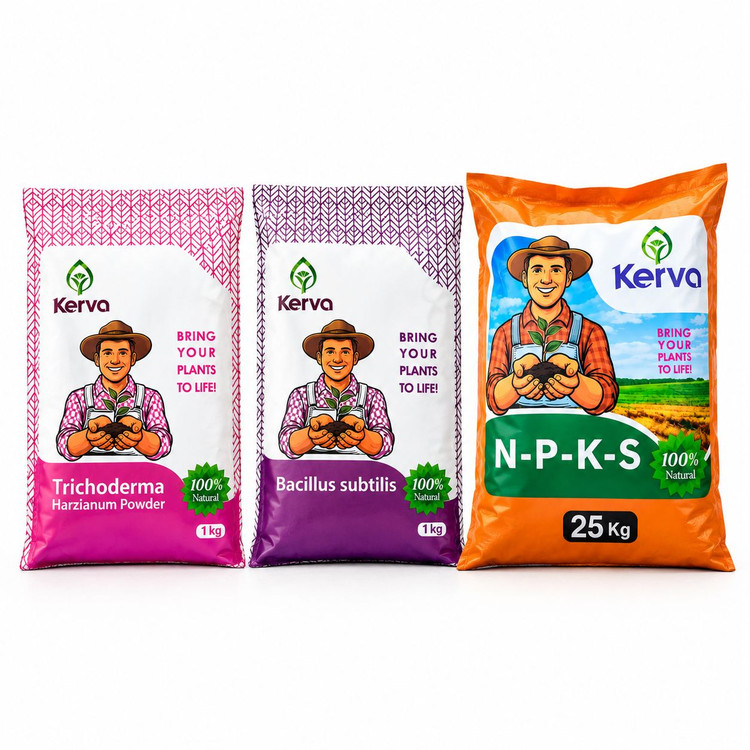 پک تقویت خاک و ریشه کروا | تریکودرما + باسیلوس + NPKS
